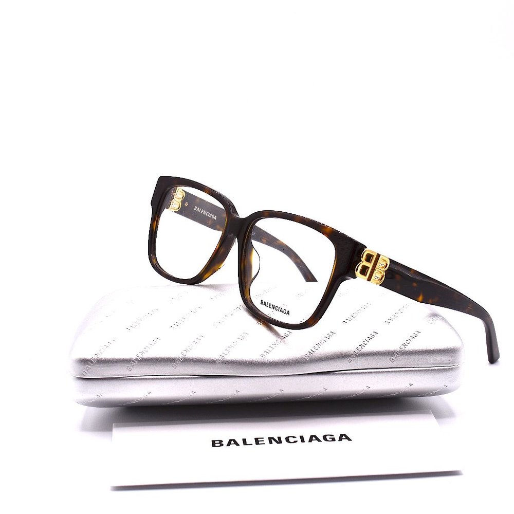 NEW BALENCIAGA BB0104O 002 HAVANA AUTHENTIC EYEGLASSES FRAME - Picture 12 of 15